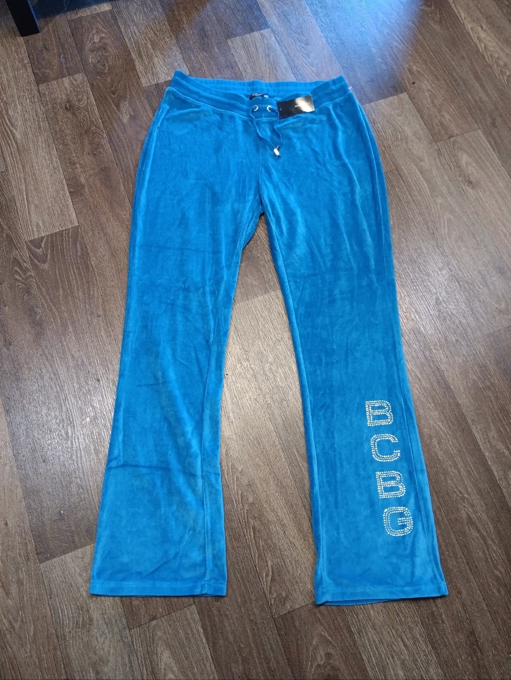 BCBGMaxAzria Bright Teal Maternity Ribbed  Pants  Valvet Sz XL New